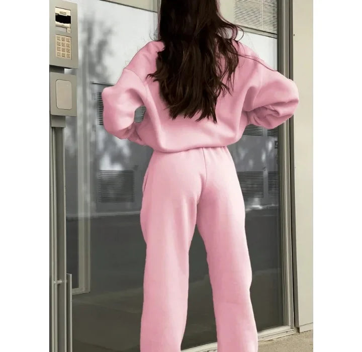 Casual Two Piece Set Woman New Sweatshirt and Pants Suit for Female Streetwear Autumn and Winter