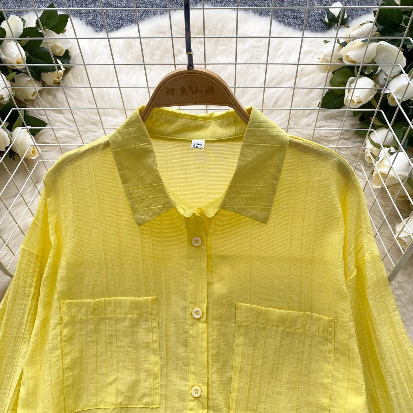 Elegant Polo-neck Vintage Long Flare Sleeves Chic Single Breasted Shirts High Waist Wide Leg Short Pants Sets