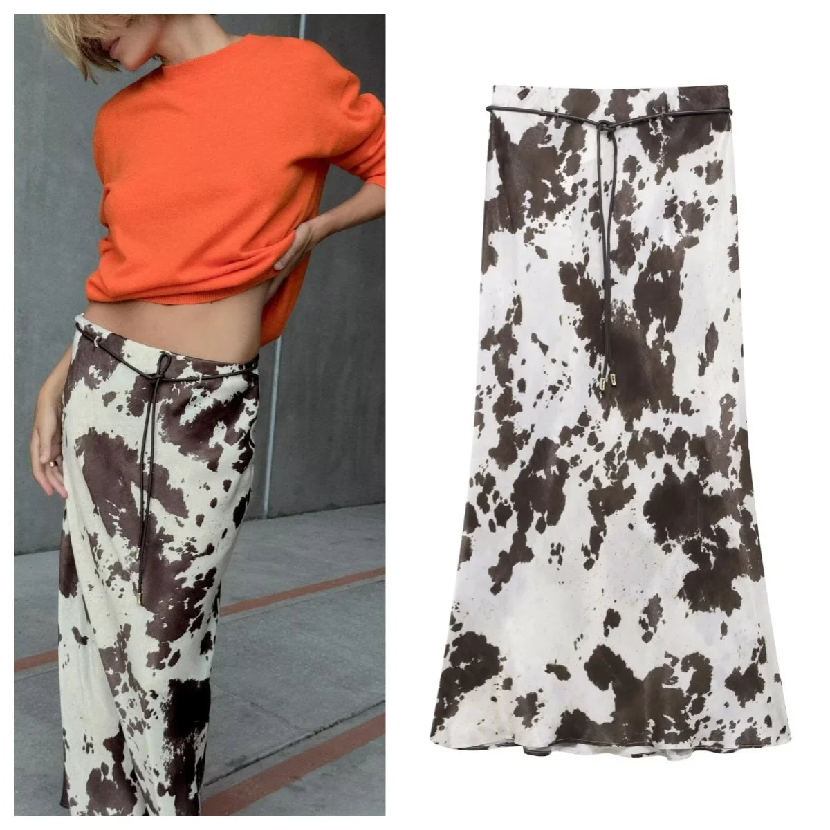 Fashionable animal print skirt For Women