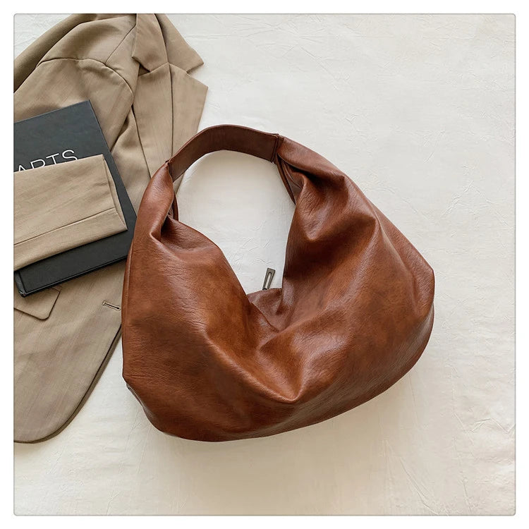 Big Black Shoulder Bags for Women Quality Soft Crossbody Handbag