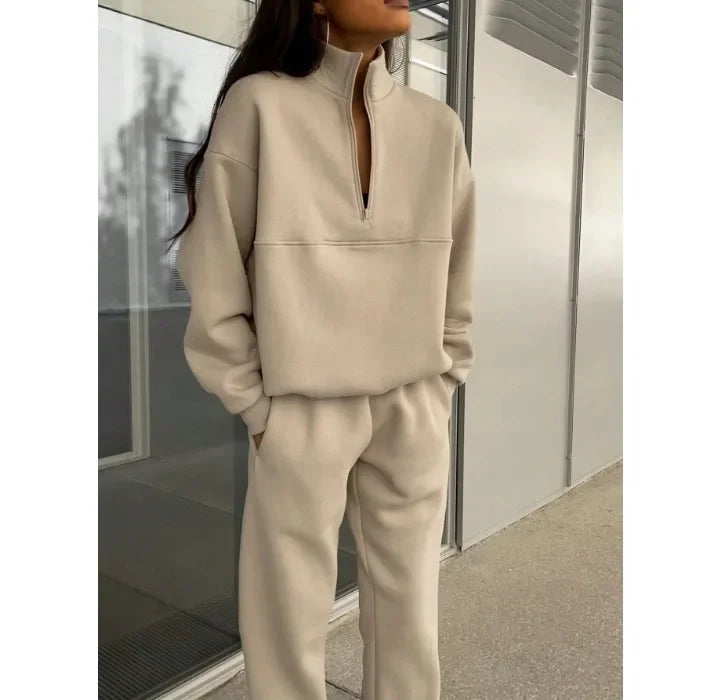 Casual Two Piece Set Woman New Sweatshirt and Pants Suit for Female Streetwear Autumn and Winter