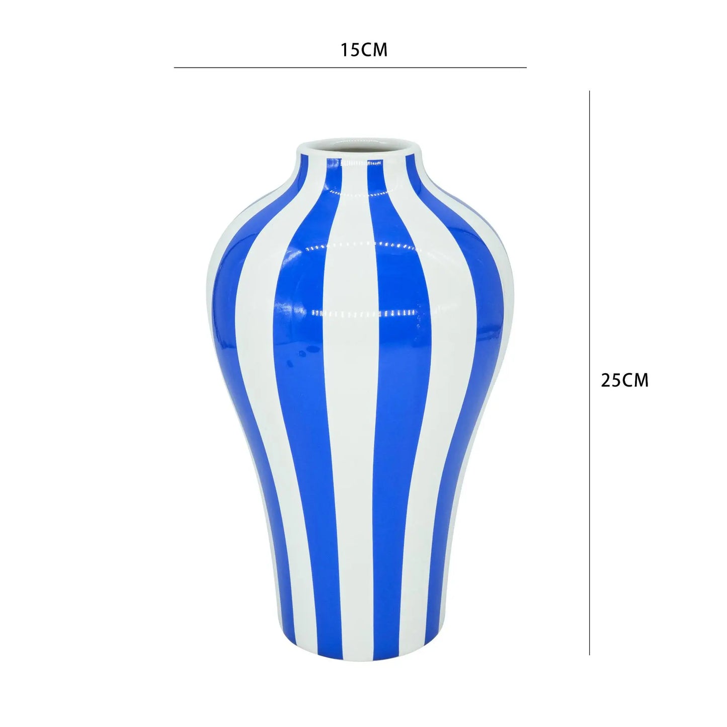 Modern Style Vase Blue Ceramic for Home Decoration