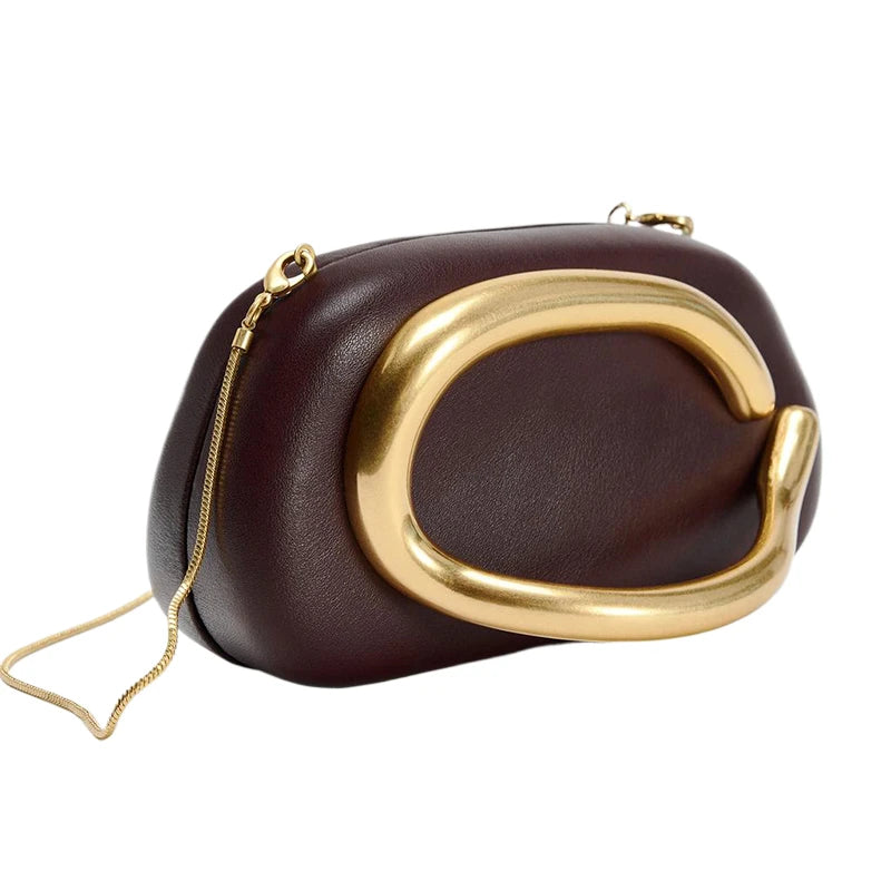 Fashion Bag Metal Details Crossbody Luxury Handbags Women's Ladies