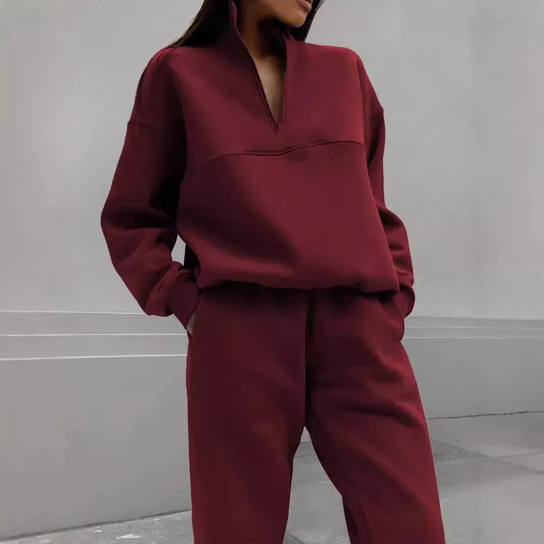 Casual Two Piece Set Woman New Sweatshirt and Pants Suit for Female Streetwear Autumn and Winter