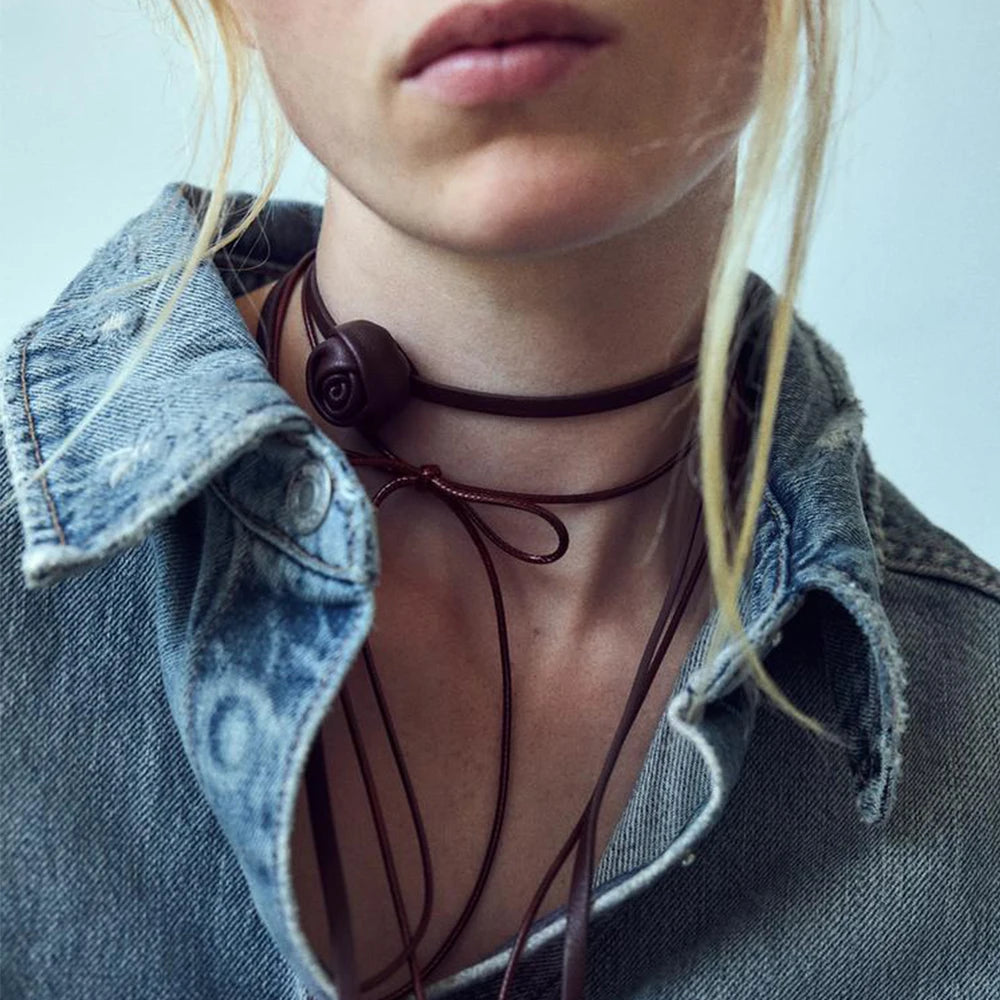 Trendy Style For Women's Jewelry With Flower Pendant Adjustable