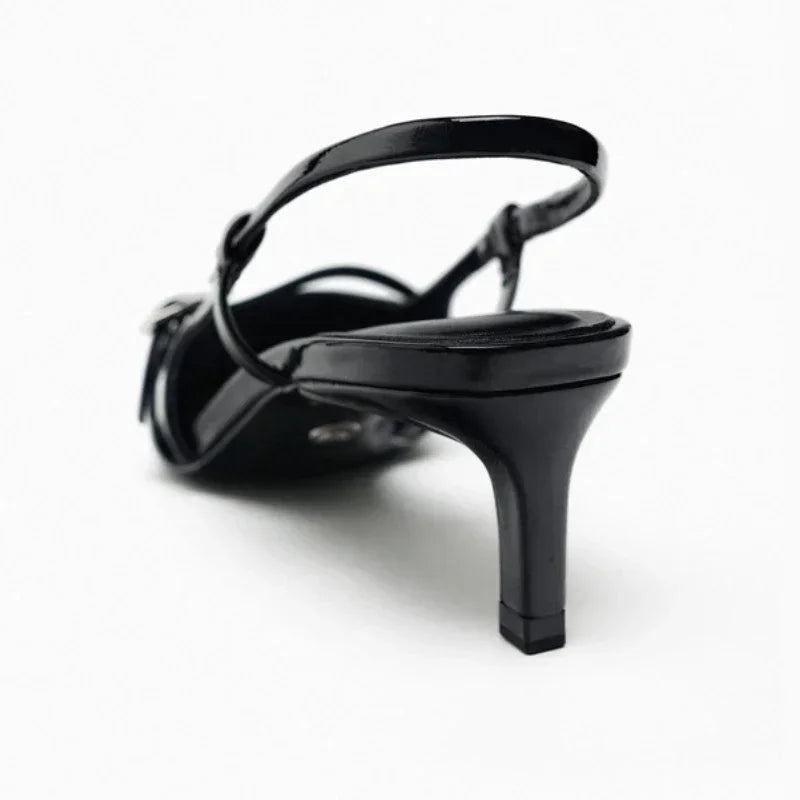 Elegant Red & black Sandals For Women