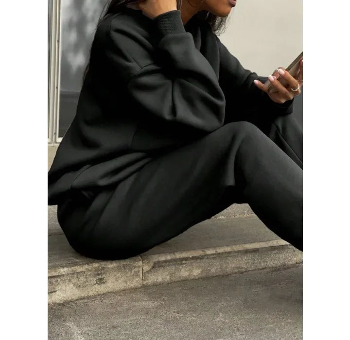 Casual Two Piece Set Woman New Sweatshirt and Pants Suit for Female Streetwear Autumn and Winter
