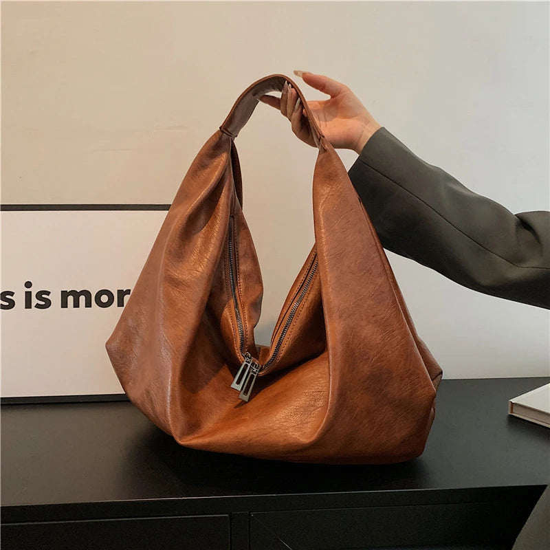 Big Black Shoulder Bags for Women Quality Soft Crossbody Handbag