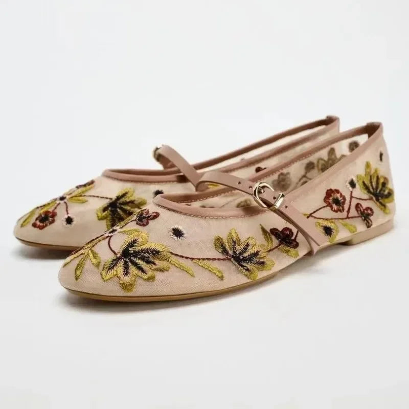 New Flower Designer Ballet Flats For Women