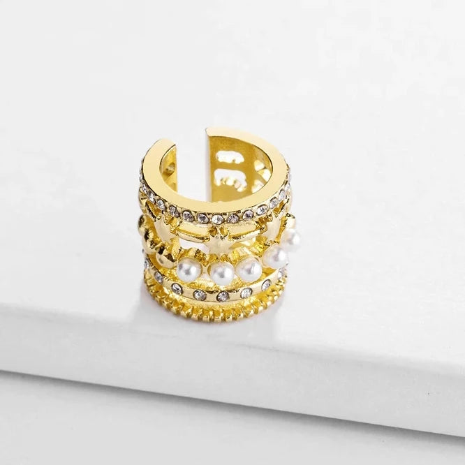 New Arrival Multicolor Crystal Ear Cuff Stackable Shaped Ear Clips No Pierced Cartilage Earring for Women