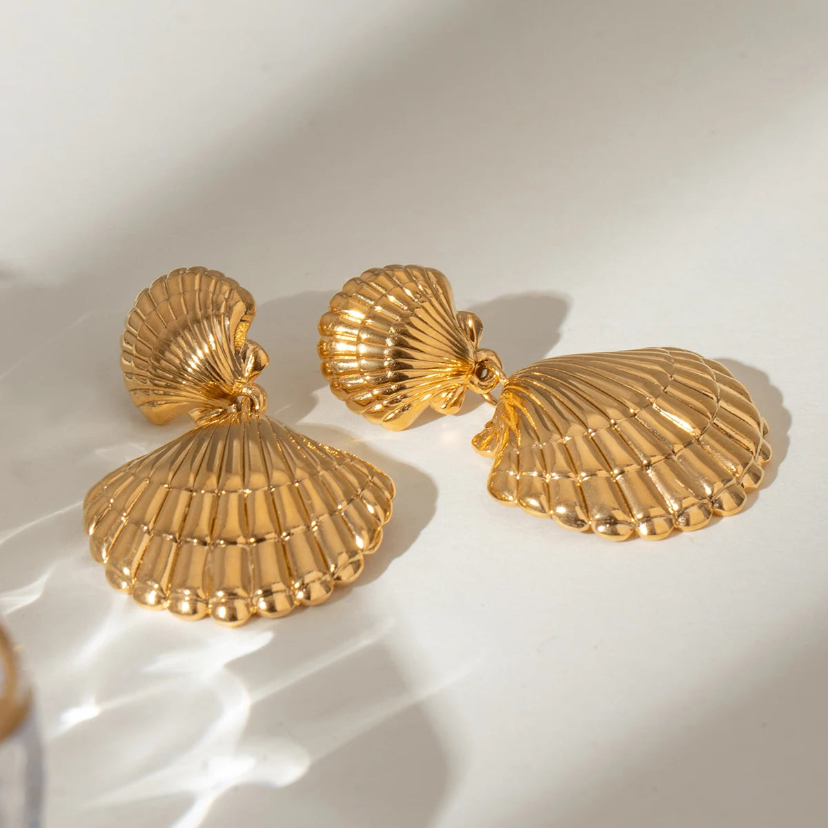 Stainless Waterproof Shell Collection Earrings
