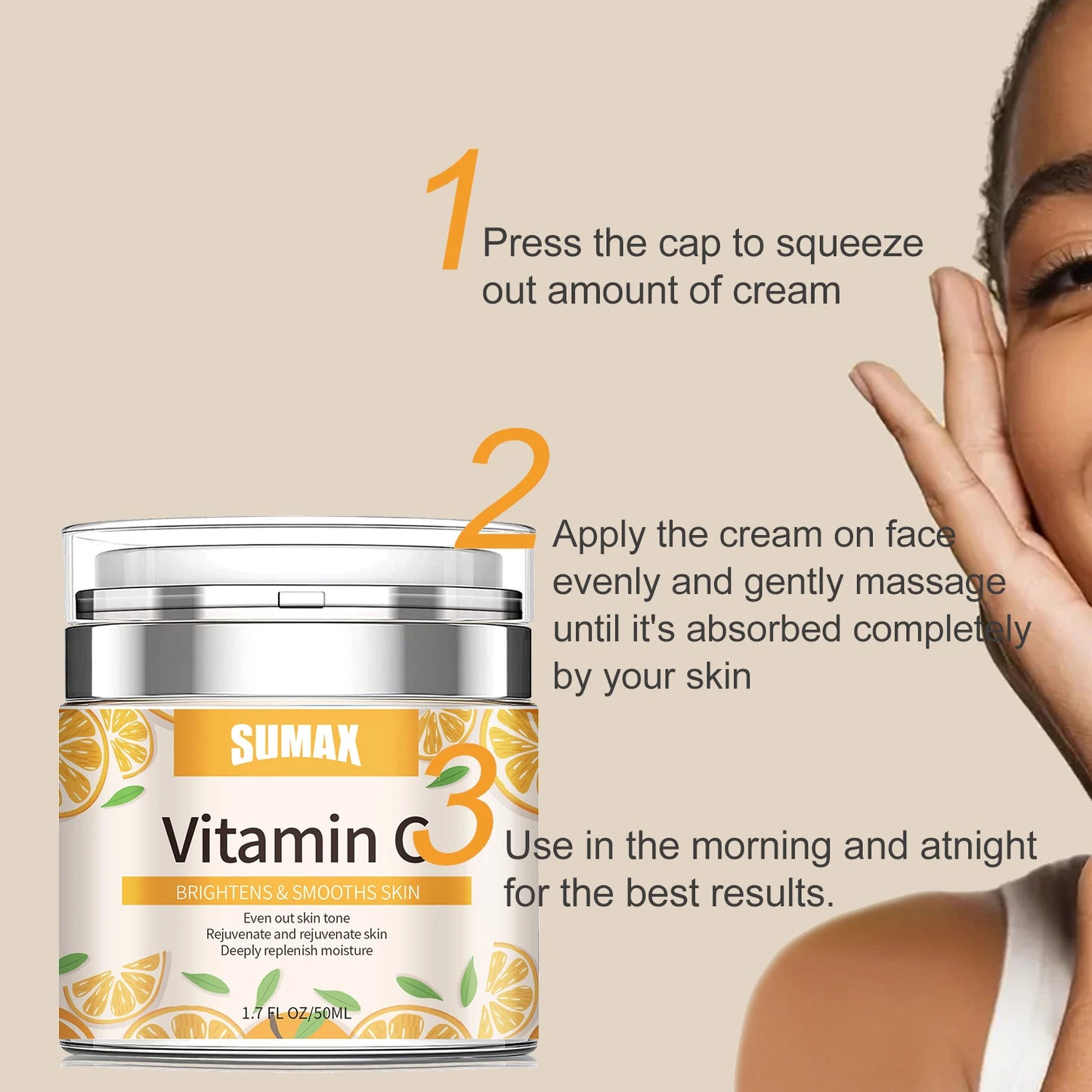 Vitamin C Face Cream kincare Moisturizing Brightening Nourishing Hydrating Firming Facial Creams