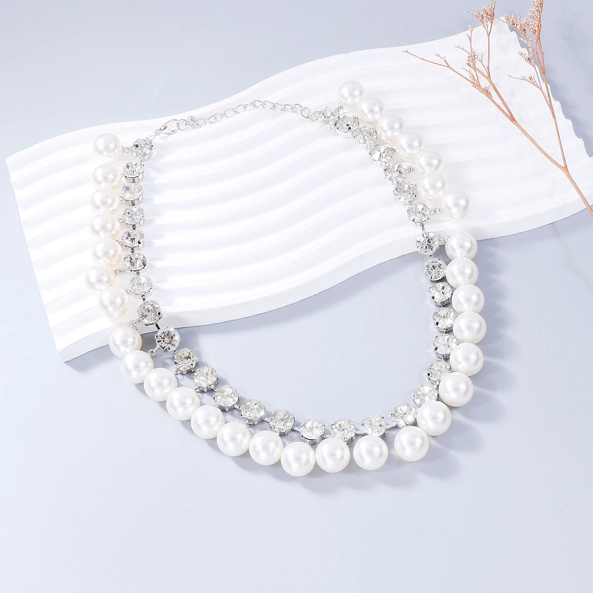Pearl Rhinestone Necklace for Women Luxury Jewelry