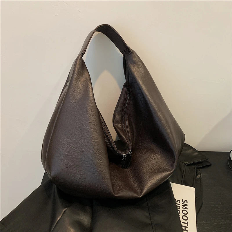 Big Black Shoulder Bags for Women Quality Soft Crossbody Handbag