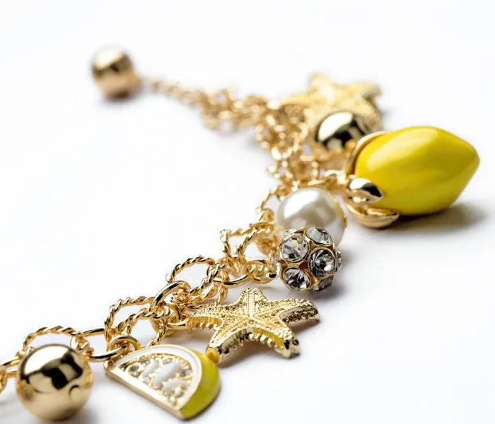 New Arrival Starfish Pendant Lemon Fruit women's bracelet