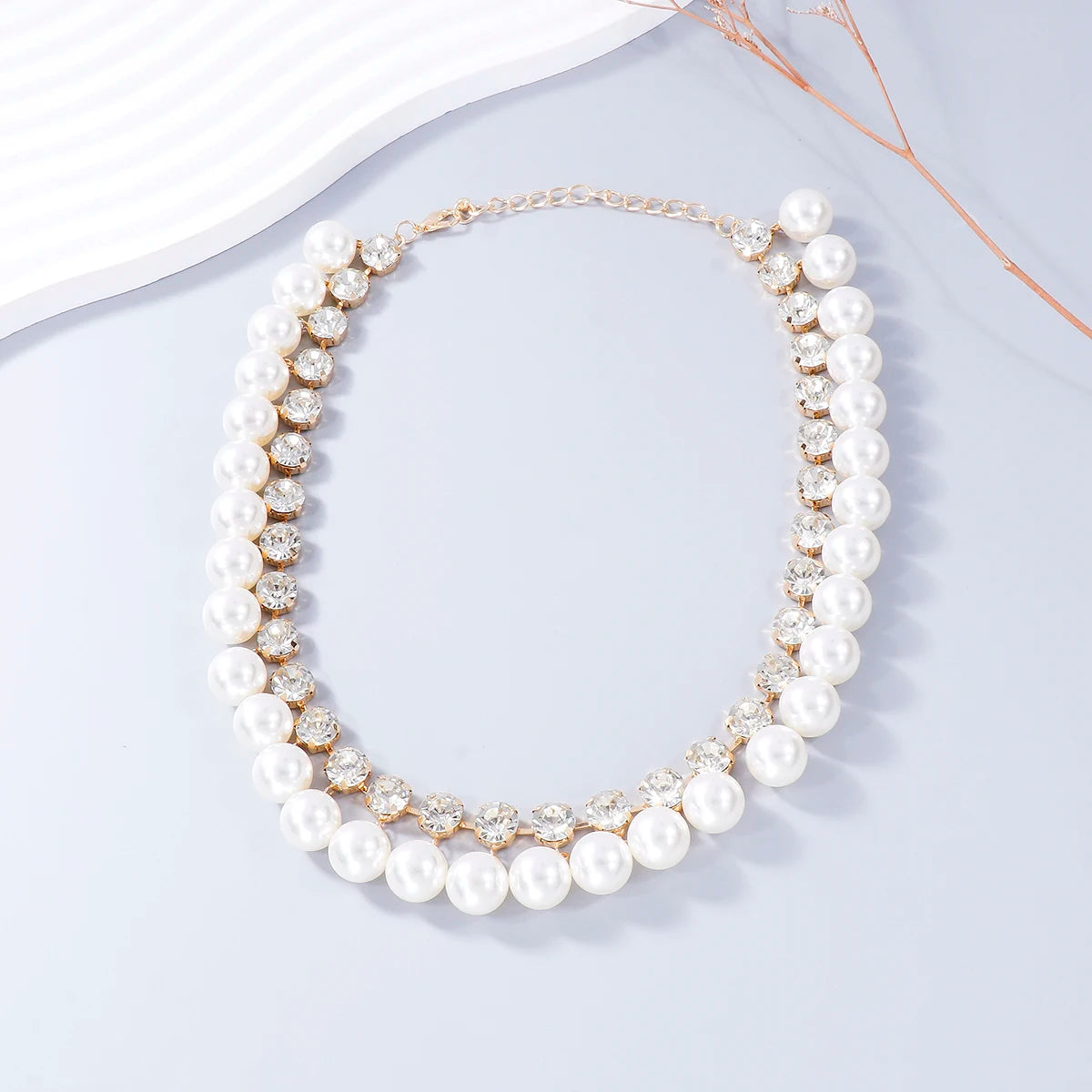 Pearl Rhinestone Necklace for Women Luxury Jewelry