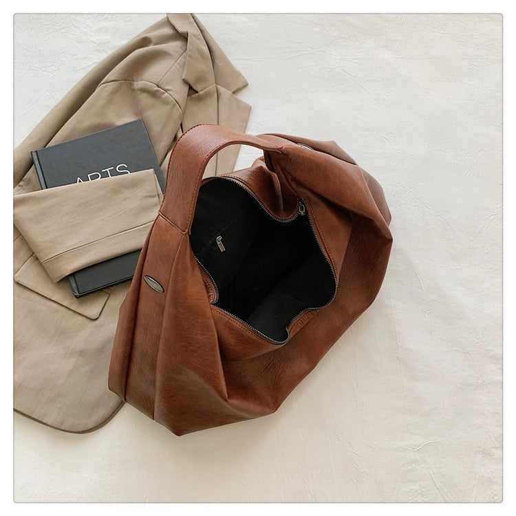 Big Black Shoulder Bags for Women Quality Soft Crossbody Handbag