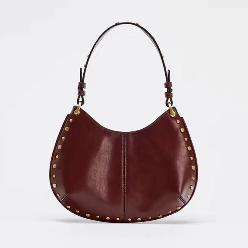 New Trendy Shoulder Bag Wine Red Black
