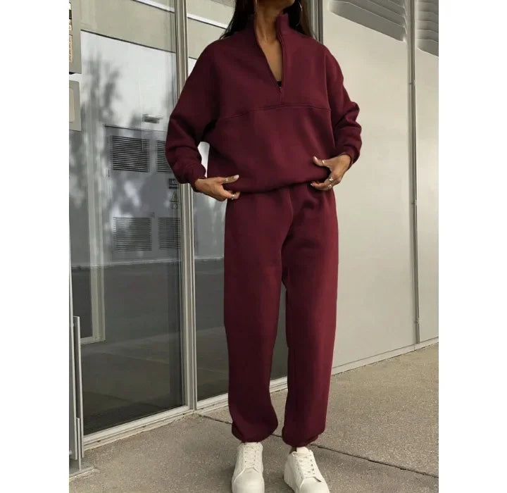 Casual Two Piece Set Woman New Sweatshirt and Pants Suit for Female Streetwear Autumn and Winter