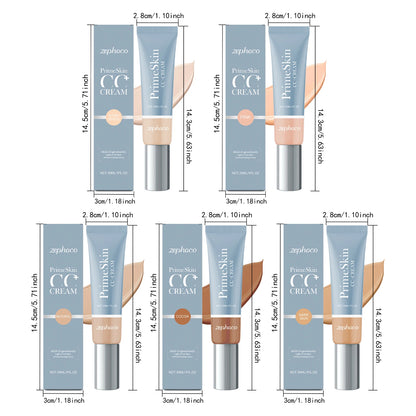 Multi Color Lightweight Liquid Foundation Hydrating Brightening Non-sticky Perfect Converage Reduce Redness Refreshing CC Cream