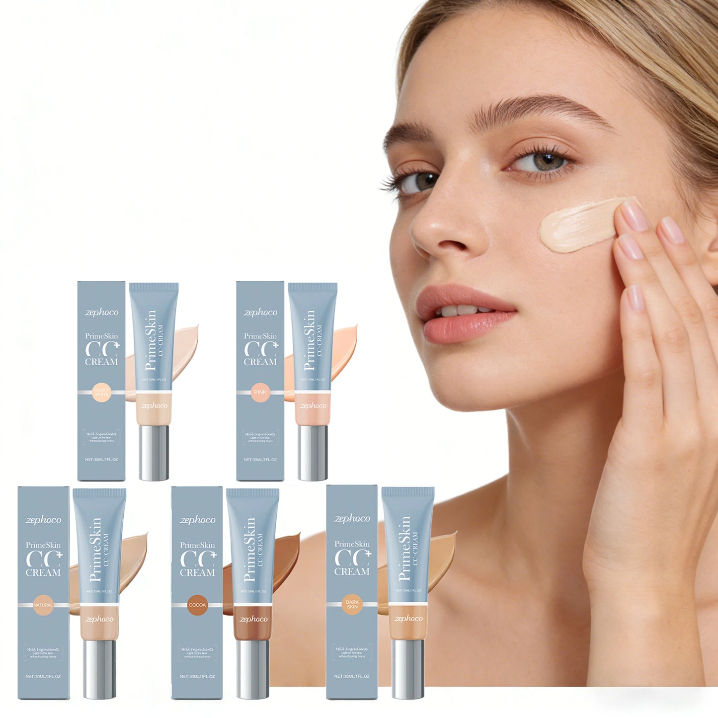 Multi Color Lightweight Liquid Foundation Hydrating Brightening Non-sticky Perfect Converage Reduce Redness Refreshing CC Cream