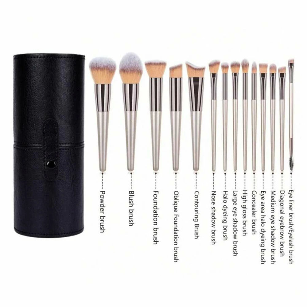14-Piece Premium Synthetic Makeup Brush Set for Foundation,Powder,Concealers,Eye Shadows and Blush