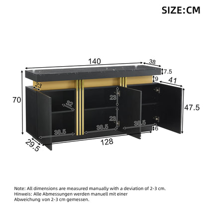 Handleless sideboard with 3 doors,dining room wardrobe with adjustable dividers,side wardrobe with platinum seams,for kitchen, living room,dining room,