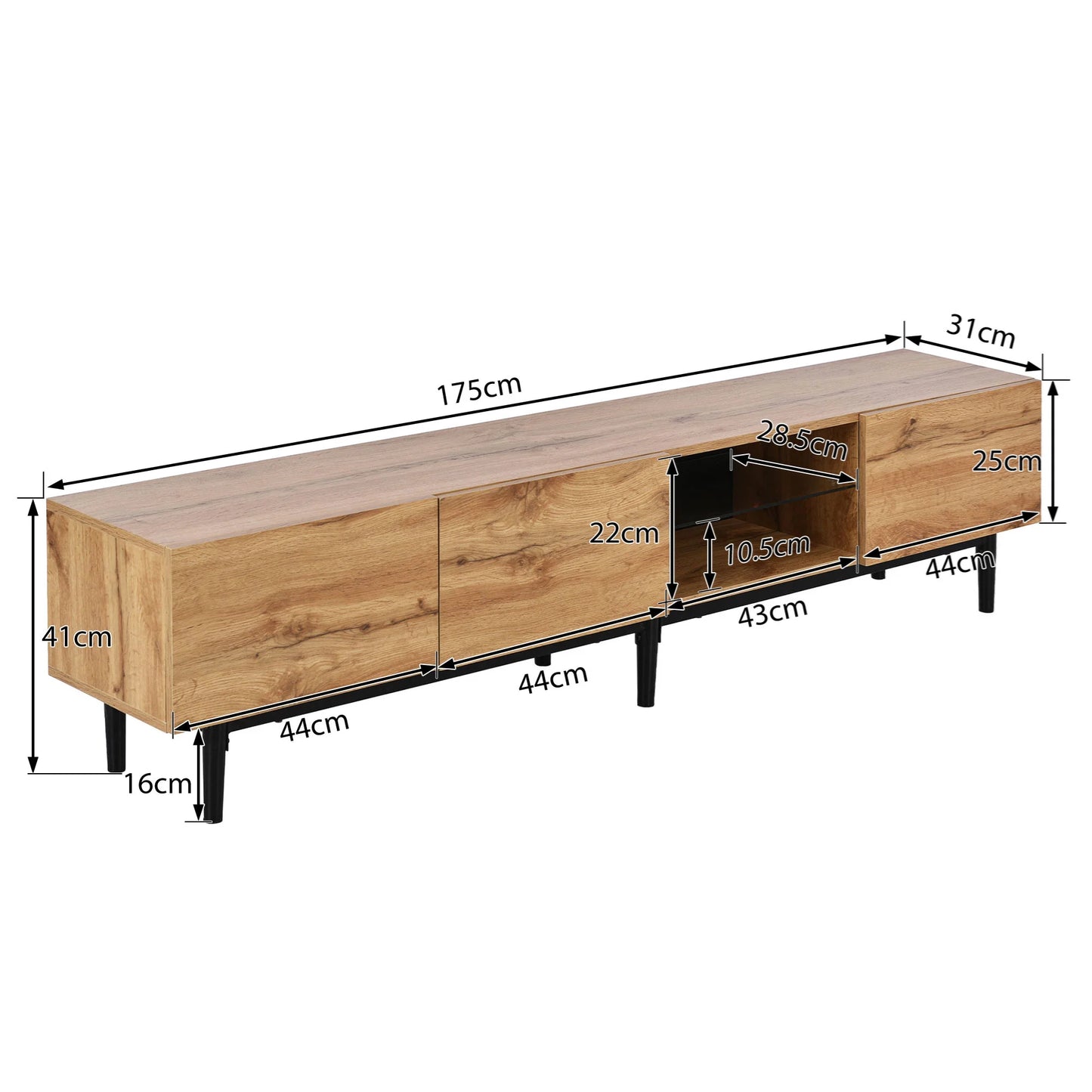 modern wardrobe with wood grain, 175x31x41 cm, with adjustable LED lights and storage space, stylish home decor, living room