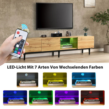 modern wardrobe with wood grain, 175x31x41 cm, with adjustable LED lights and storage space, stylish home decor, living room