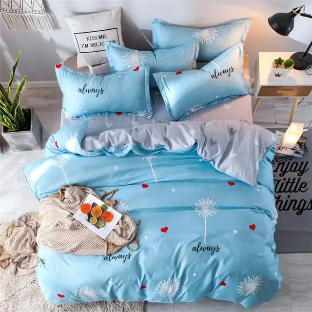 Set Super king size bed linens reactive printing duvet cover set