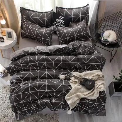 Set Super king size bed linens reactive printing duvet cover set