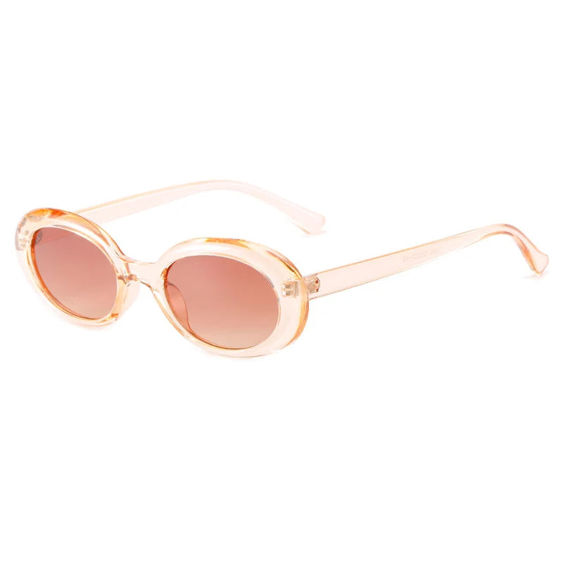intage Oval Sunglasses Women Fashion Small Round Sun Glasses Female Punk Leopard Shades Eyewear UV400 Oculos De Sol