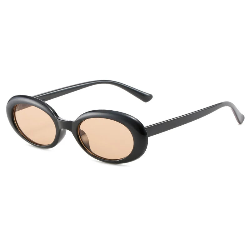intage Oval Sunglasses Women Fashion Small Round Sun Glasses Female Punk Leopard Shades Eyewear UV400 Oculos De Sol