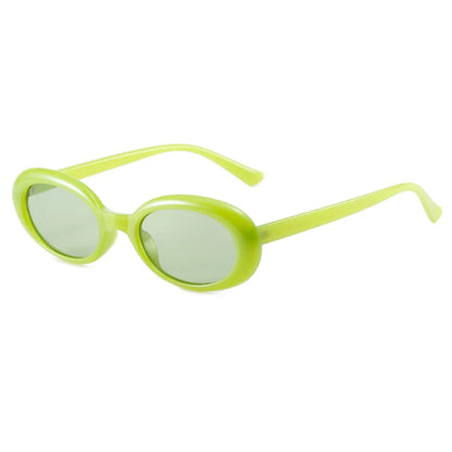intage Oval Sunglasses Women Fashion Small Round Sun Glasses Female Punk Leopard Shades Eyewear UV400 Oculos De Sol