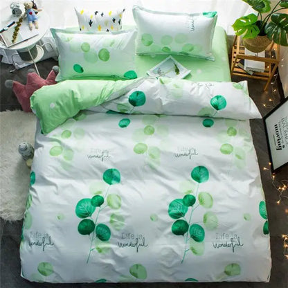 Set Super king size bed linens reactive printing duvet cover set