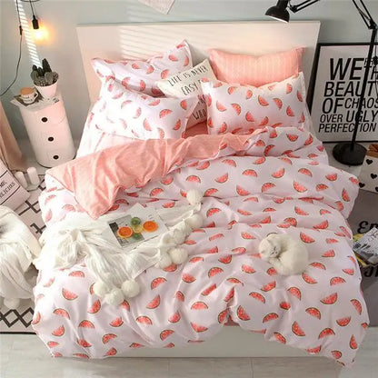 Set Super king size bed linens reactive printing duvet cover set