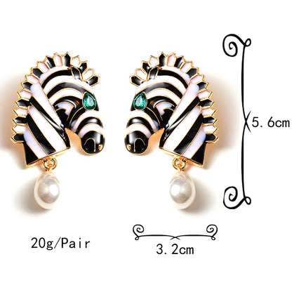 Zebra Earrings For Women