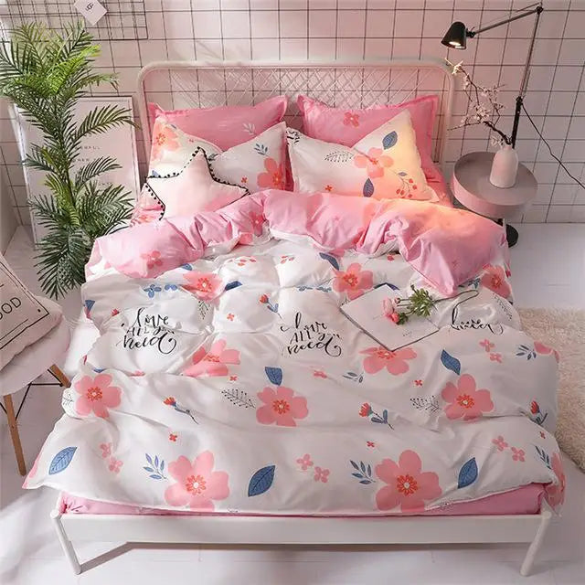 Set Super king size bed linens reactive printing duvet cover set