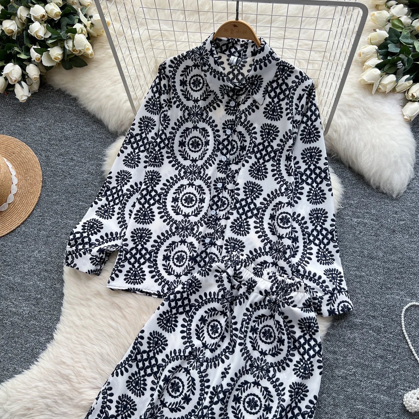Elegant Women's Floral Two Piece