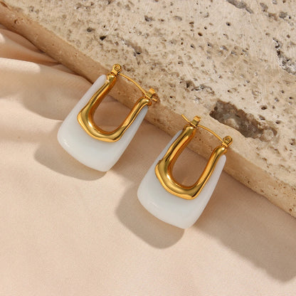 Geometric Square Acrylic Hollow Heart Butterfly Earrings For Women Holiday Statement Earrings