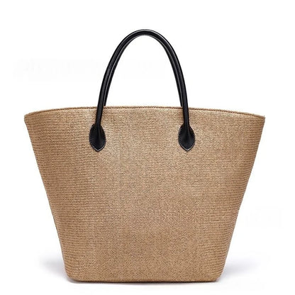 Casual Handmade Straw Woven Tote Bag New Women's Daily Versatile Handbag Large Capacity