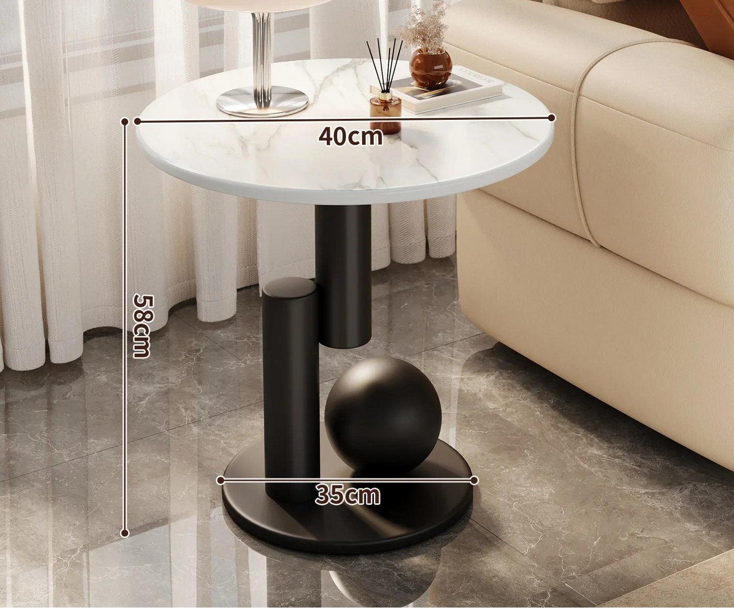 Living room sofa,small coffee table,side cabinet,living room home,light luxury bedside table, balcony, simple and creative