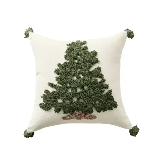 1PC Christmas Cushion Cover Tufting PillowCover for Living Room Sofa Tassel Pillowcase Holiday Decor 45x45/30x50cm