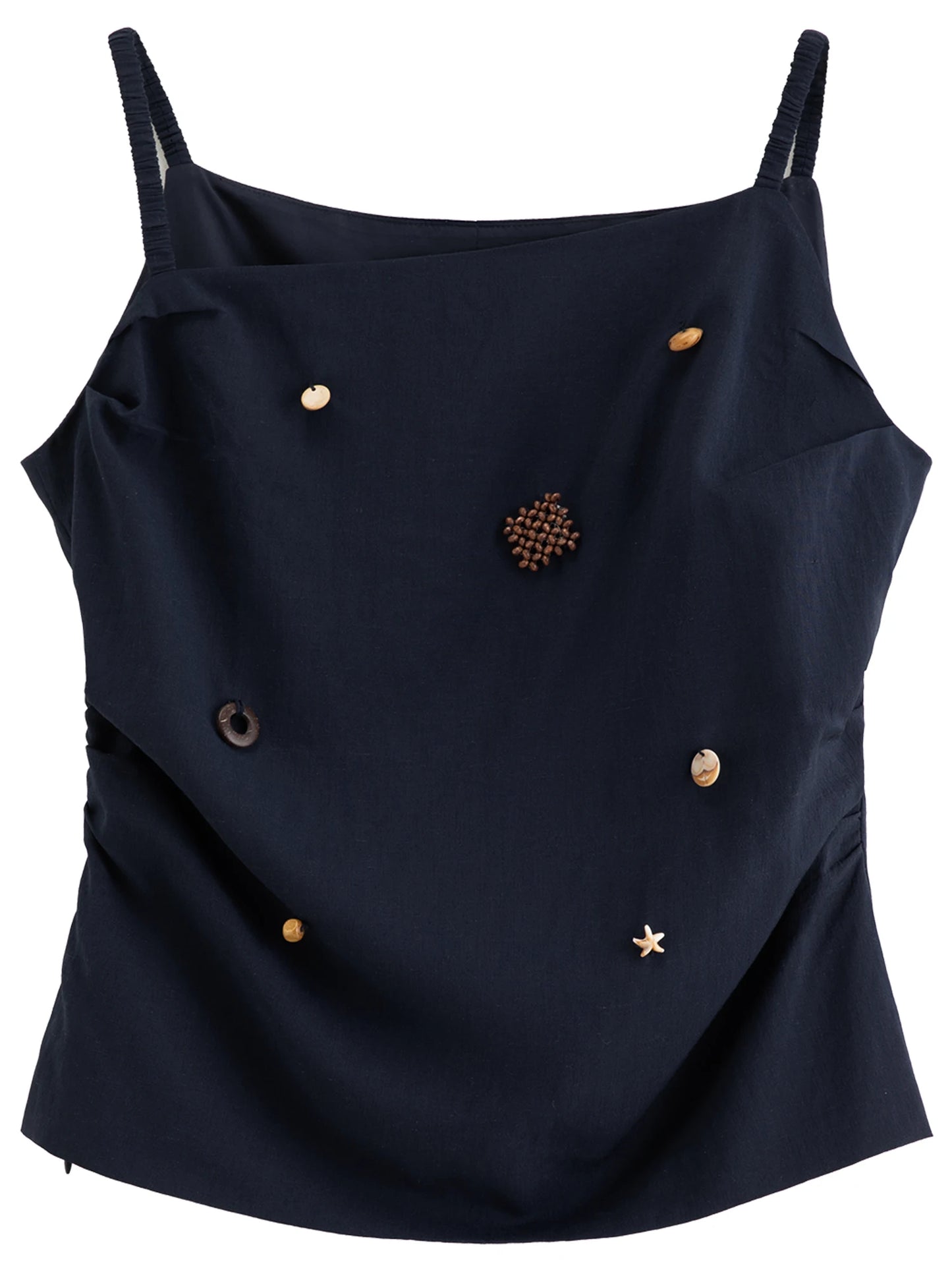 Women Coastal Wander Leisure Fashion Outfit,New French Holiday Camisole & High Waist Wide Leg Pants Set