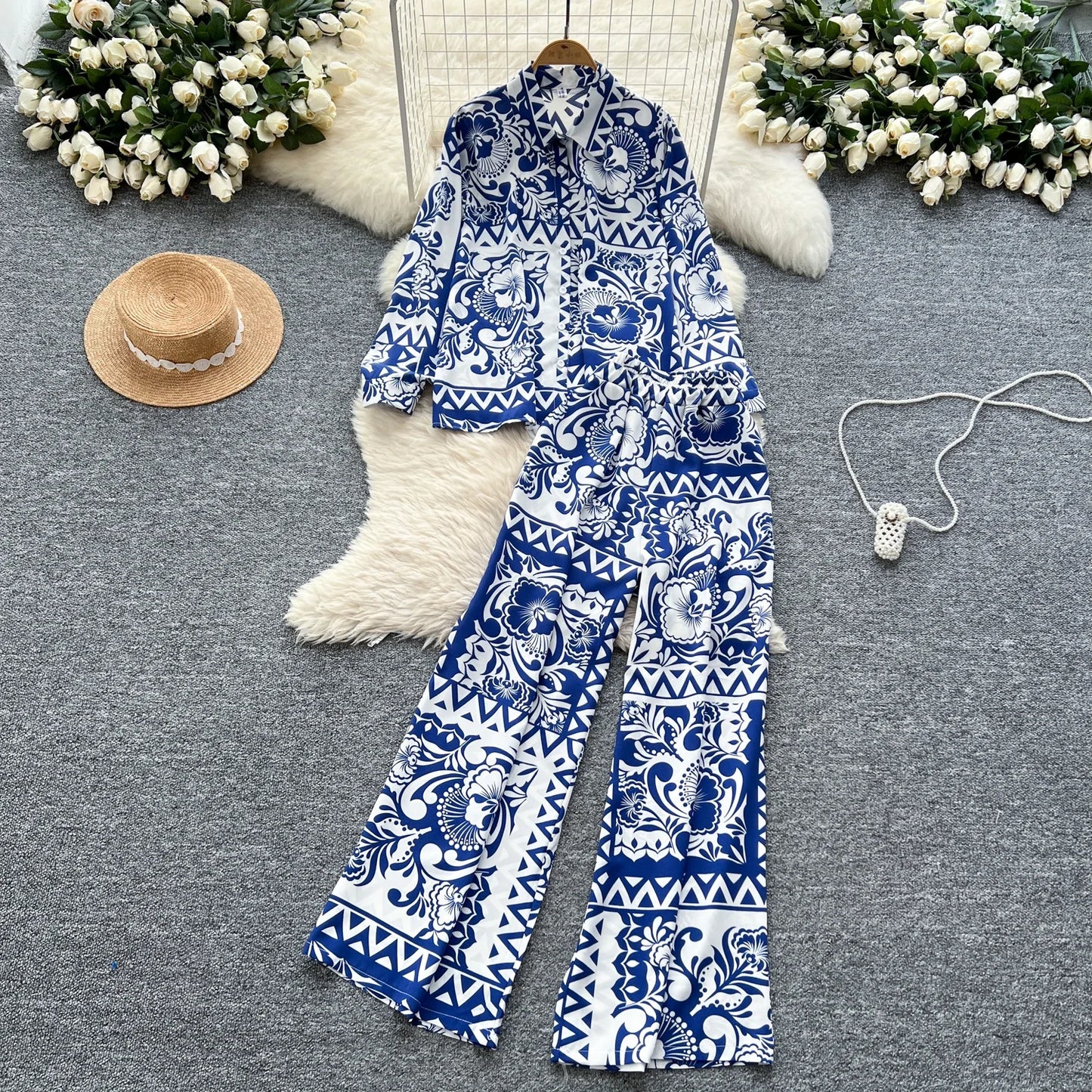 Elegant Women's Floral Two Piece