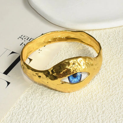 Gorgeous Hand Simple Bracelet Plated Eyes Nose Mouth Small Wrist Bangle For Women