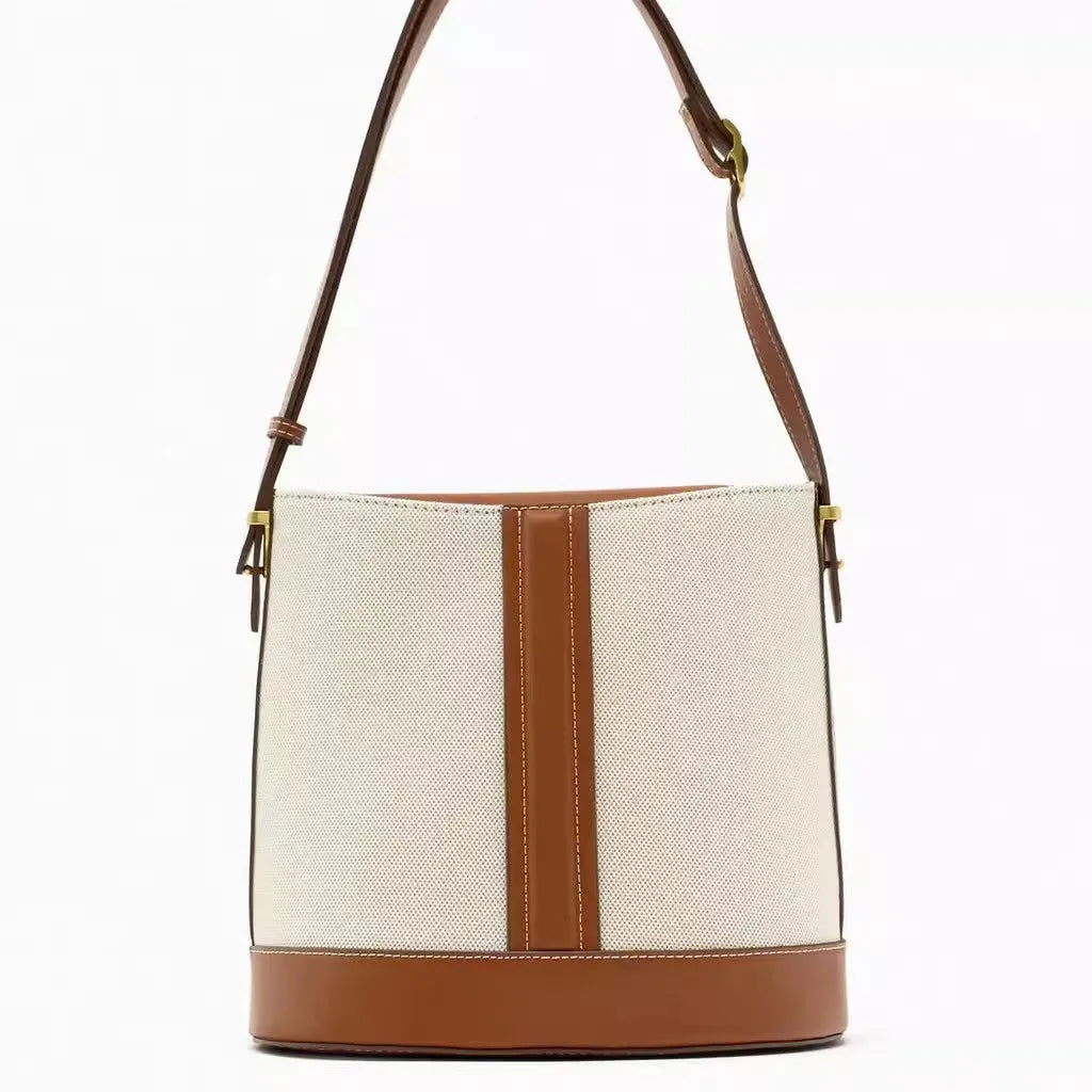 Bucket Bag Large Splicing Handbags Luxury Shoulder Bag High Quality