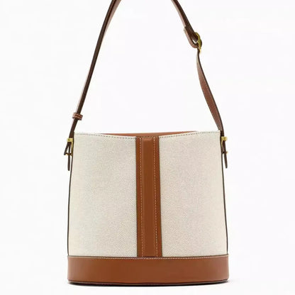 Bucket Bag Large Splicing Handbags Luxury Shoulder Bag High Quality