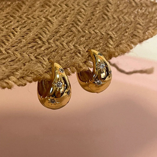 Stainless Steel Smooth Earrings for Women