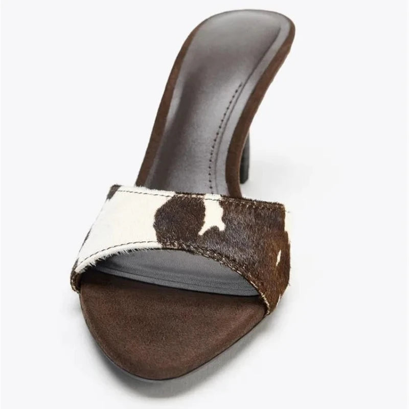 Elegant Thin Heels Slippers